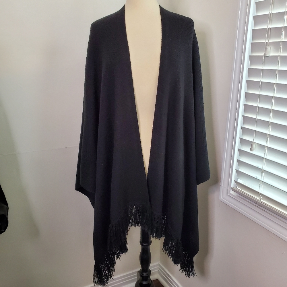 Style & Co Black Knit Wrap